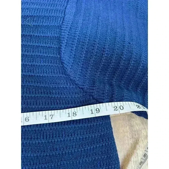 Vtg Tally-Ho Cardigan Jacket Embroidered Floral Navy Blue Knitted Women's M - Picture 11 of 14